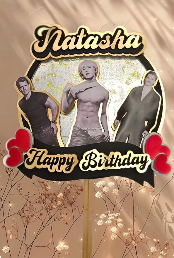 CUSTOM HEARTTHROB CAKE TOPPER