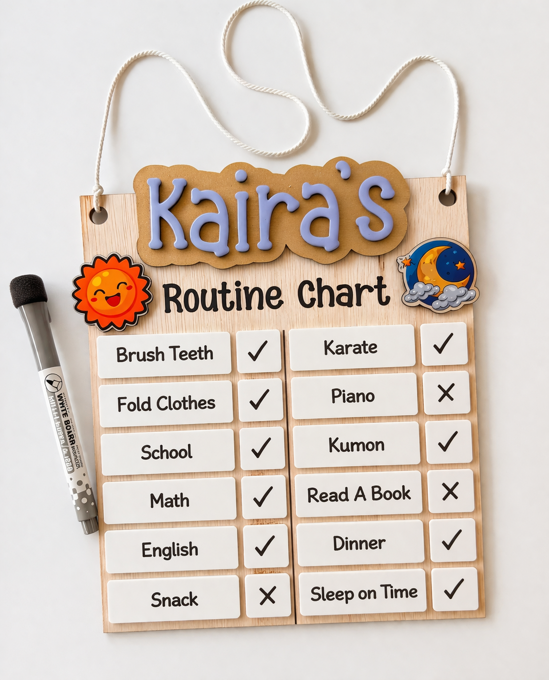 PERSONALIZED KIDS ROUTINE CHART